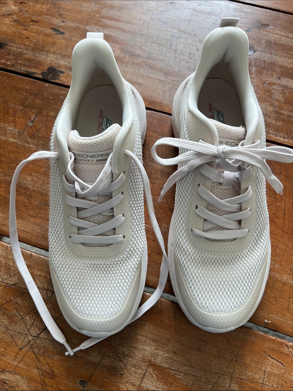 Skechers Women's Ivory Bobs Mesh Athletic Sneakers - Size 7.5